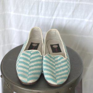 NEEDLEPOINT LOAFER HERRINGBONE/AQUA